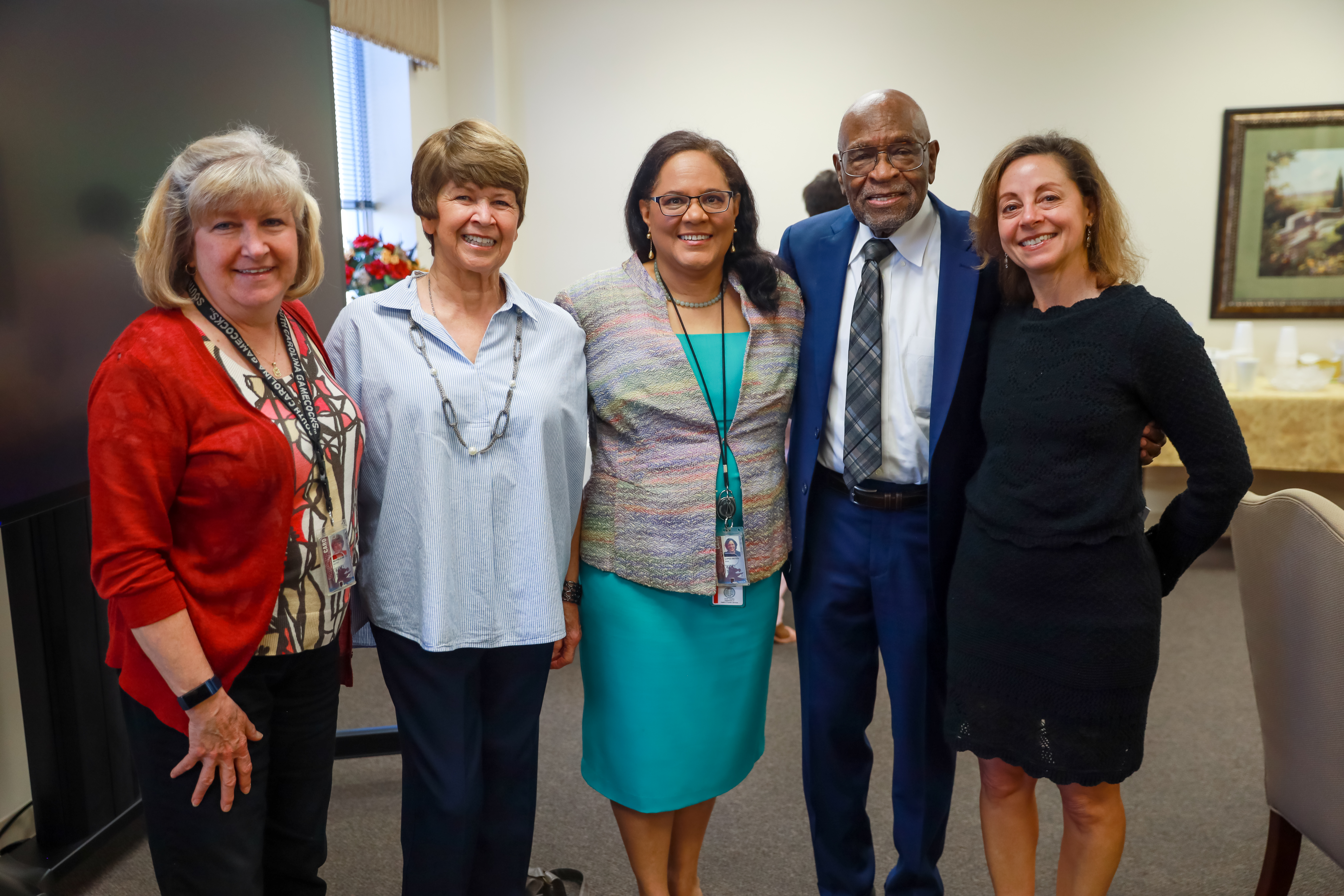 From left to right, Kathy Mayfield-Smith, Kathleen M, Ana Lopez De-fede, Andrew Billingsley, Cheri Shapiro.