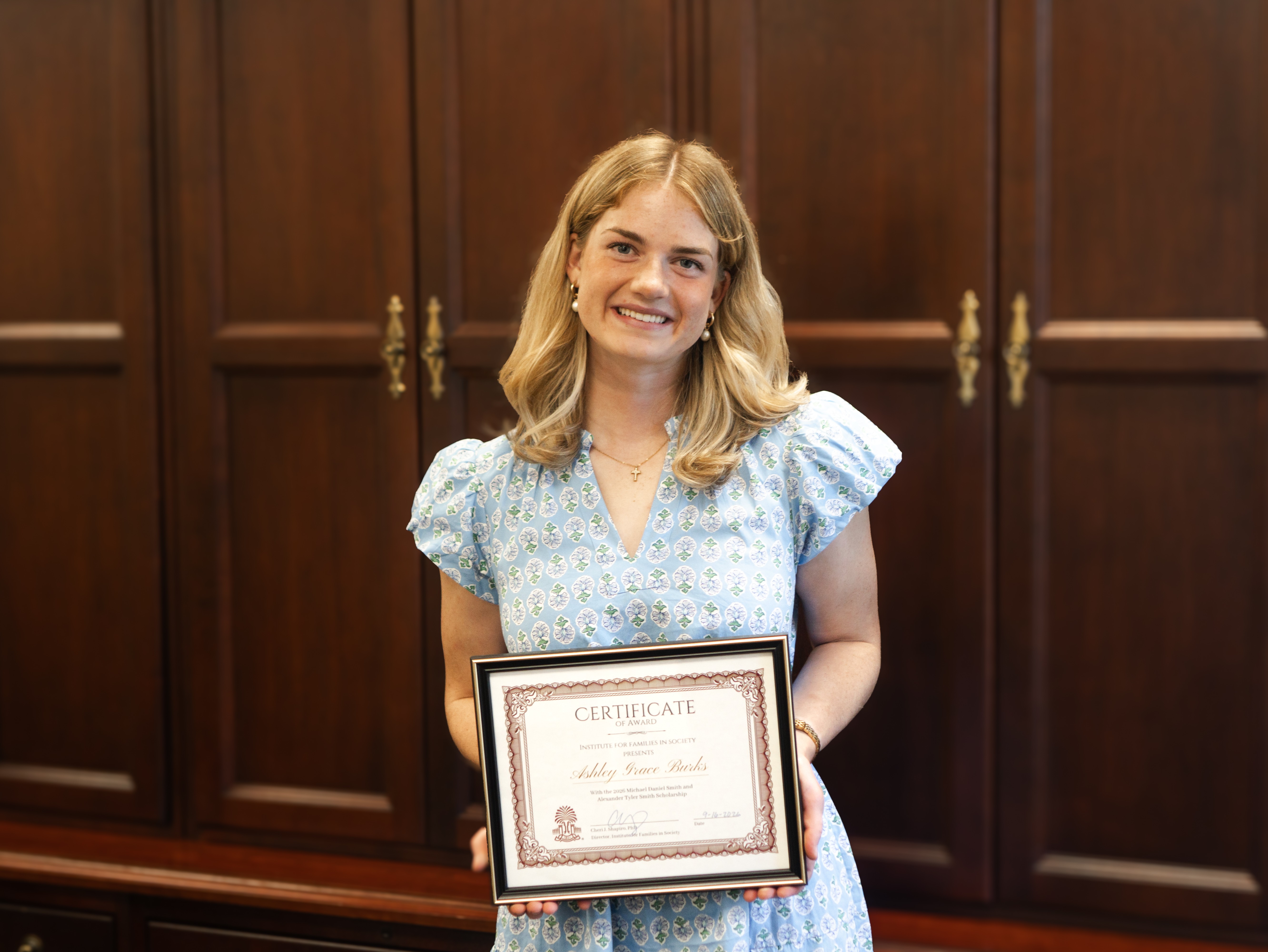 2026 Smith Scholarship awardee, Ashley Grace.